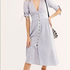 Free people blue maxi dress boho